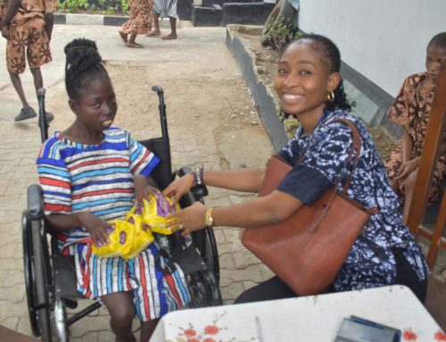 Distribution of free sanitary pads to girls with disabilities